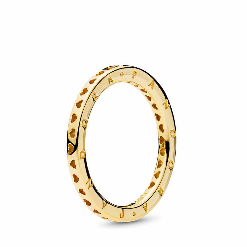 Pandora Shine™ Signature Hearts Stackable Ring Gold Egypt CG8529160